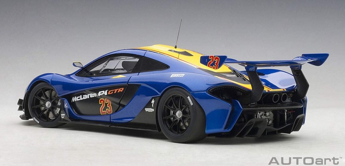 Finished product AUTOart 1/18 McLaren P1 GTR Blue Yellow from