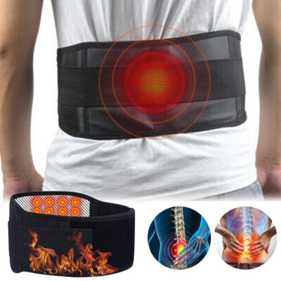 Self Heating Magnetic Back Support Lumbar Lower Back Brace Belt Pain Relief Belt
