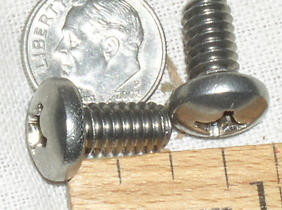 25 PC SS STAINLESS STEEL MACHINE SCREW 1/4-20 BY 1/2'' IN INCH PHILIPS PAN HEAD