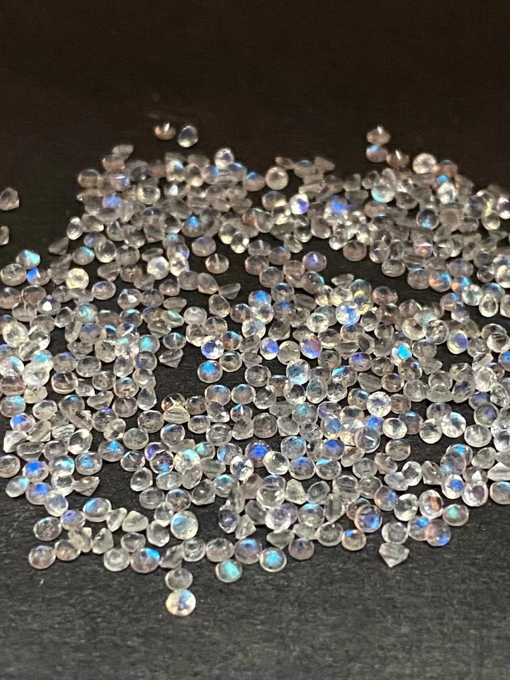 Pedra preciosa solta facetada labradorita corte redondo 1,5 mm a 11x11 mm natural DG - Imagem 4 de 4