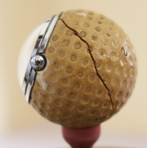 Vintage Golf Clock on Tee with Wood Base - Ernest Borel Clock - Imagen 6 de 7