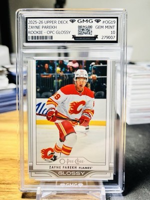 2025-26 Upper Deck Zayne Parekh Rookie OPC Glossy GMG Graded 10