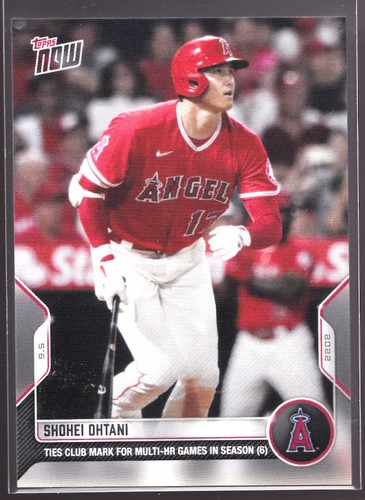 SHOHEI OHTANI Angels Record Multi HR Games Season 2022 MLB Topps Now #846 Base