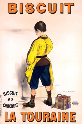 Vintage Biscuit La Touraine Poster   24x36  - 1890s Nostalgia  