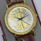 VTG Consort American Walking Liberty Half Dollar Coin Watch New Battery w/Papers