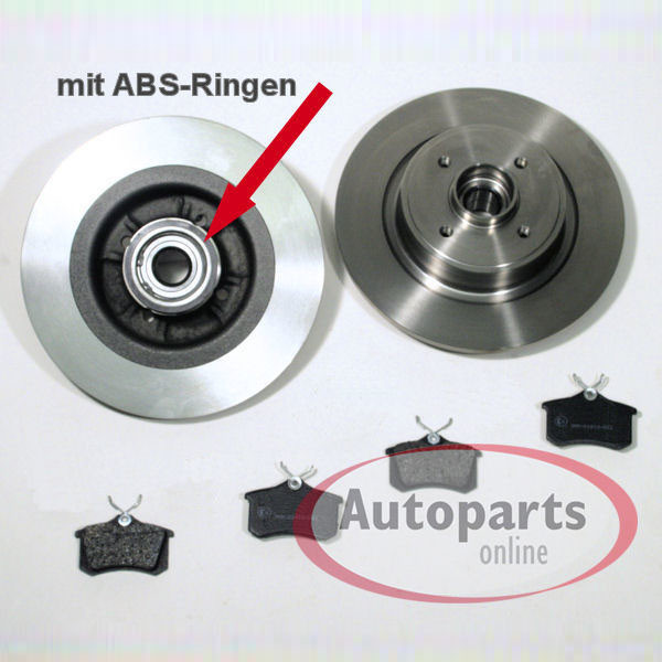 Freni Ø 308 Mm + 249 Mm Pastiglie Cuscinetto Ruota ABS Anelli Anteriori Posteriori per Peugeot 308 - Miniatura 3