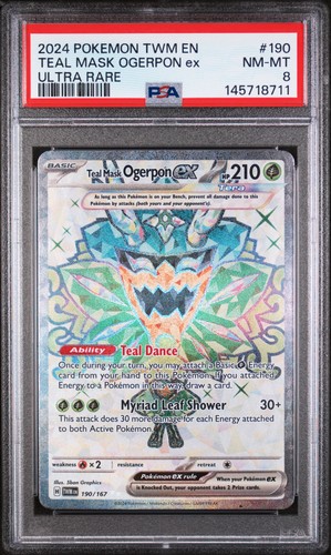 Teal Mask Ogerpon ex graded PSA 8 for sale on eBay