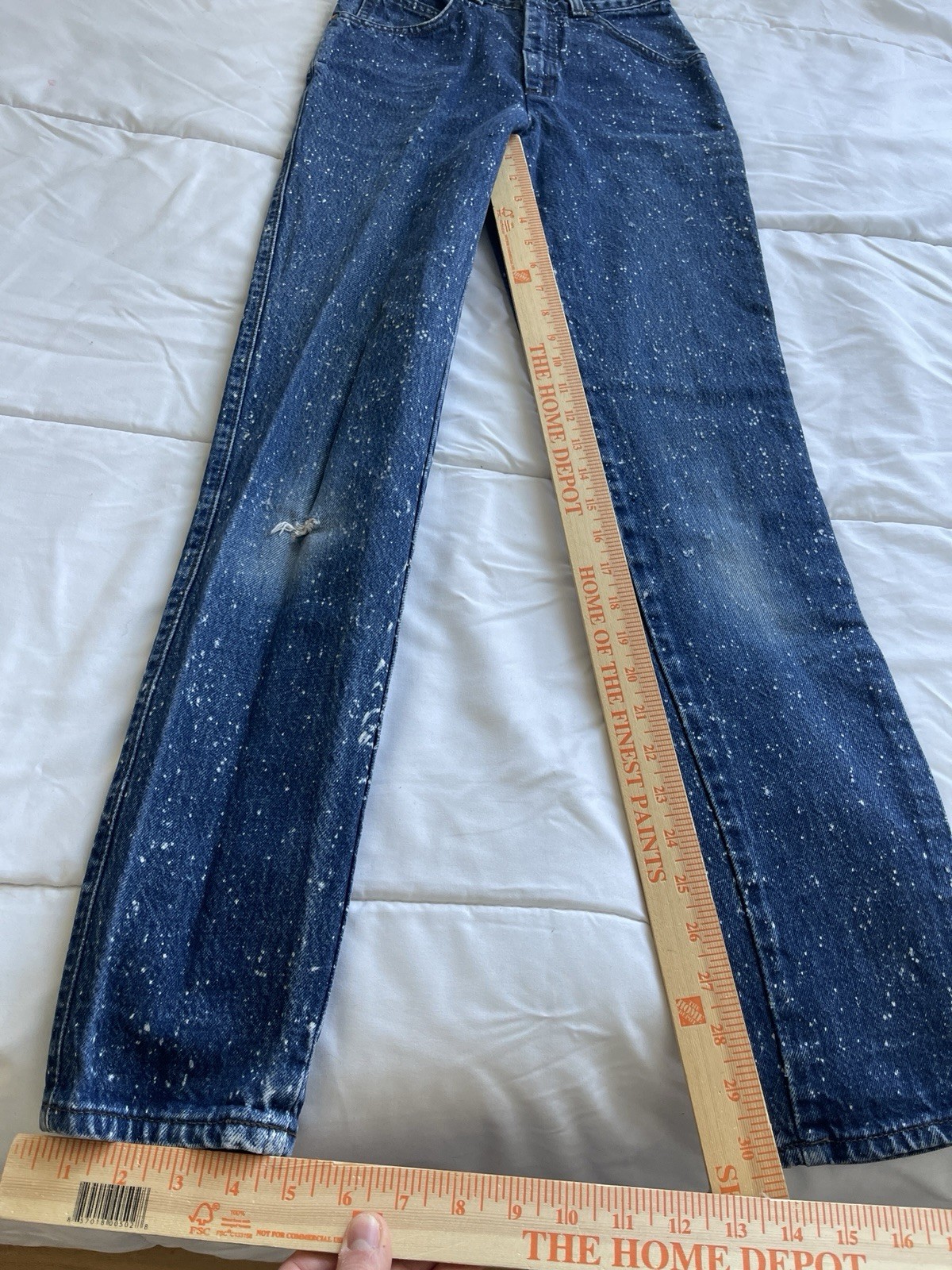 Vintage Levi’s Galactic Galaxy Wash Jeans Made USA 24x31 Blue 80s Student Size thumbnail 5