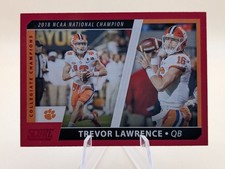 2021 Score Football Trevor Lawrence Collegiate Champions insert Red #CC10 RC