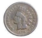 1870 Indian Head Cent  Good to Very Good VG Coin Better Date