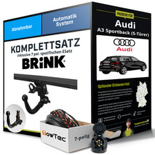 Für AUDI A3 Sportback Typ 8YA Anhängerkupplung abnehmbar +eSatz 7pol 19- NEU PKW