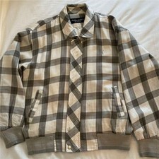 Yves Saint Laurent Vintage 90s Check Blouson Jacket Beige Archive Designer used
