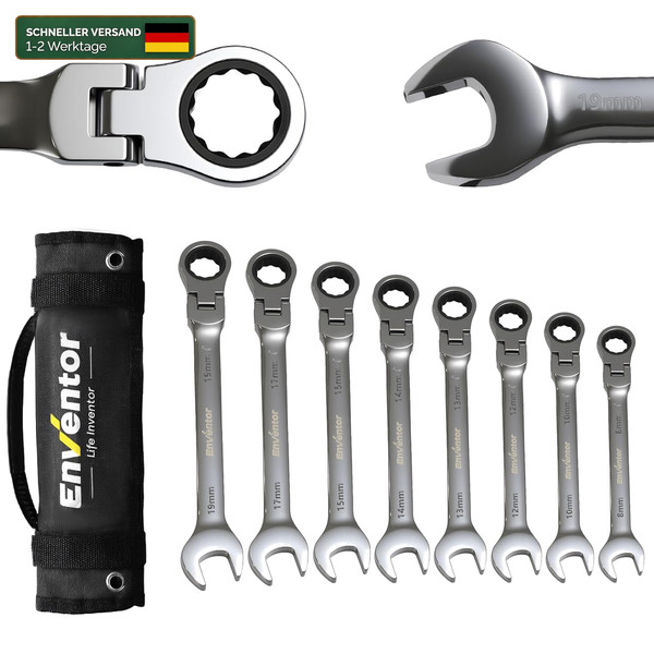 RatschenschlüSsel Set 8-Teilig Metrisch 8-19Mm Flexibel Werkzeug Set-image