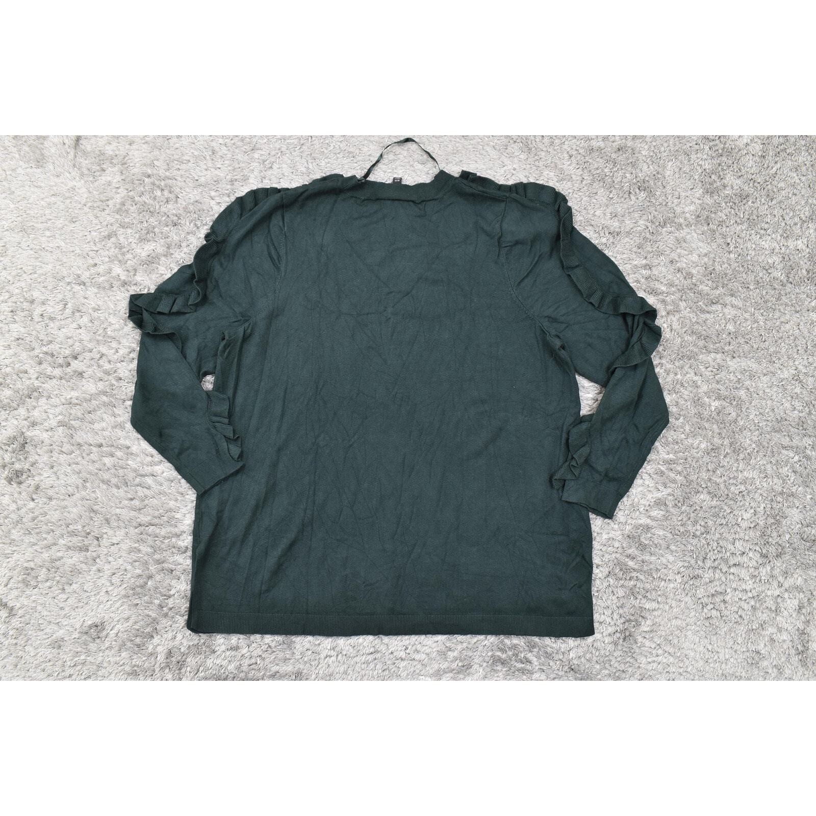 Lane Bryant Green High Neck Solid Pullover Sweate… - image 3