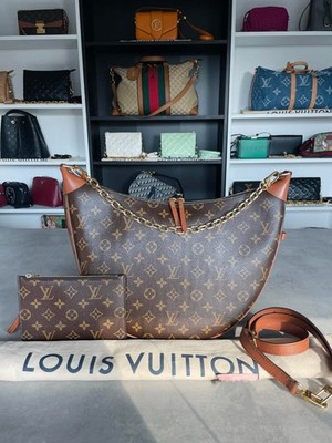 Authentic Louis Vuitton Loop Hobo GM Size  M46311 Mono Reverse Canvas w/ pouch