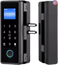 Smart Lock for Glass Door, Lock Automatically, 5 Ways Unlock, with Screen.,