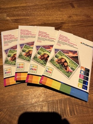 Polaroid Premium  Photo Paper 20 Sheets  6'' x 4'' Printer Glossy New 4 Packs