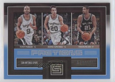 2017 Status Factions Blue /199 Manu Ginobili Tim Duncan Tony Parker #24 HOF 0u02
