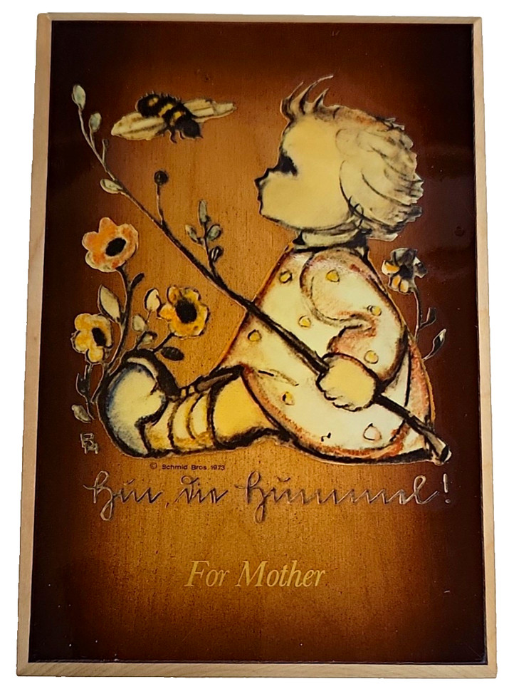Berta Hummel "For Mother" Music Box 1974 Schmid Bros ANRI Reuge MIB Italy