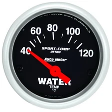 Auto Meter 2in Mini Sport Comp Water Temp Gauge -Metric