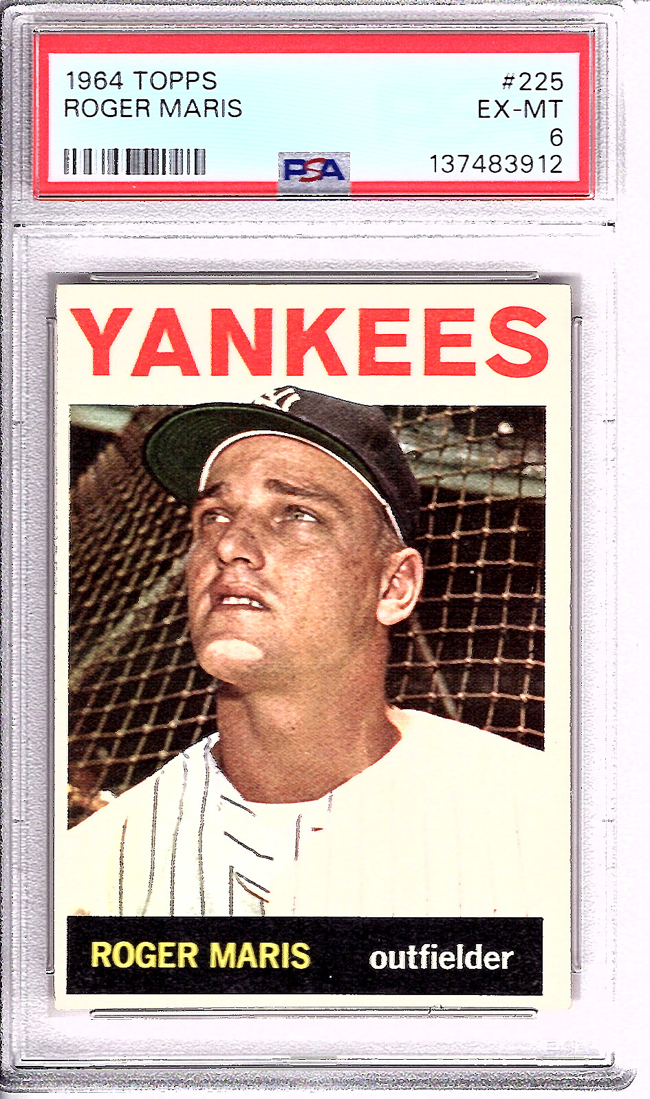 1964 Topps - Roger Maris #225 - PSA 6