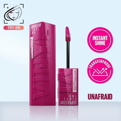 Maybelline New York Super Stay Vinyl Ink Liquid Lipstick, Unafraid (4.2ml)