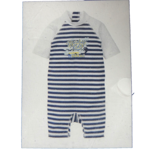 Boys Smimsuit 50+ UV Sun Protection One Piece Nautical Striped Shorty 1 -2 Years - Picture 2 of 17