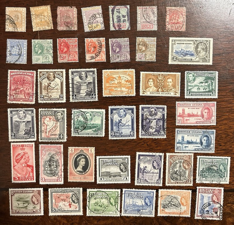British Guiana Stamps 1860-1964 Including #108, 178, 206, 234, 235a, 239, 250