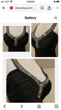 DB STUDIO Womens Long Black Evening Occasion Dress - Sz 2