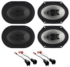 Rockville 6x8" Front Rear Factory Speaker Replacement Kit For 99-03 Ford F-150