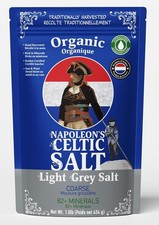 Organic 82 Minerals Sea Salt Coarse, 1.0lb Resealable Bag, French Sea Salt, Grey