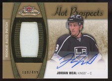 2015-16 Fleer Showcase Hot Prospects Patch Jordan Weal RC Auto /499 #148