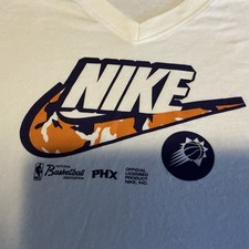 Nike Dri-FIT Phoenix Mercury White V Neck Athletic Fit T-Shirt Women L