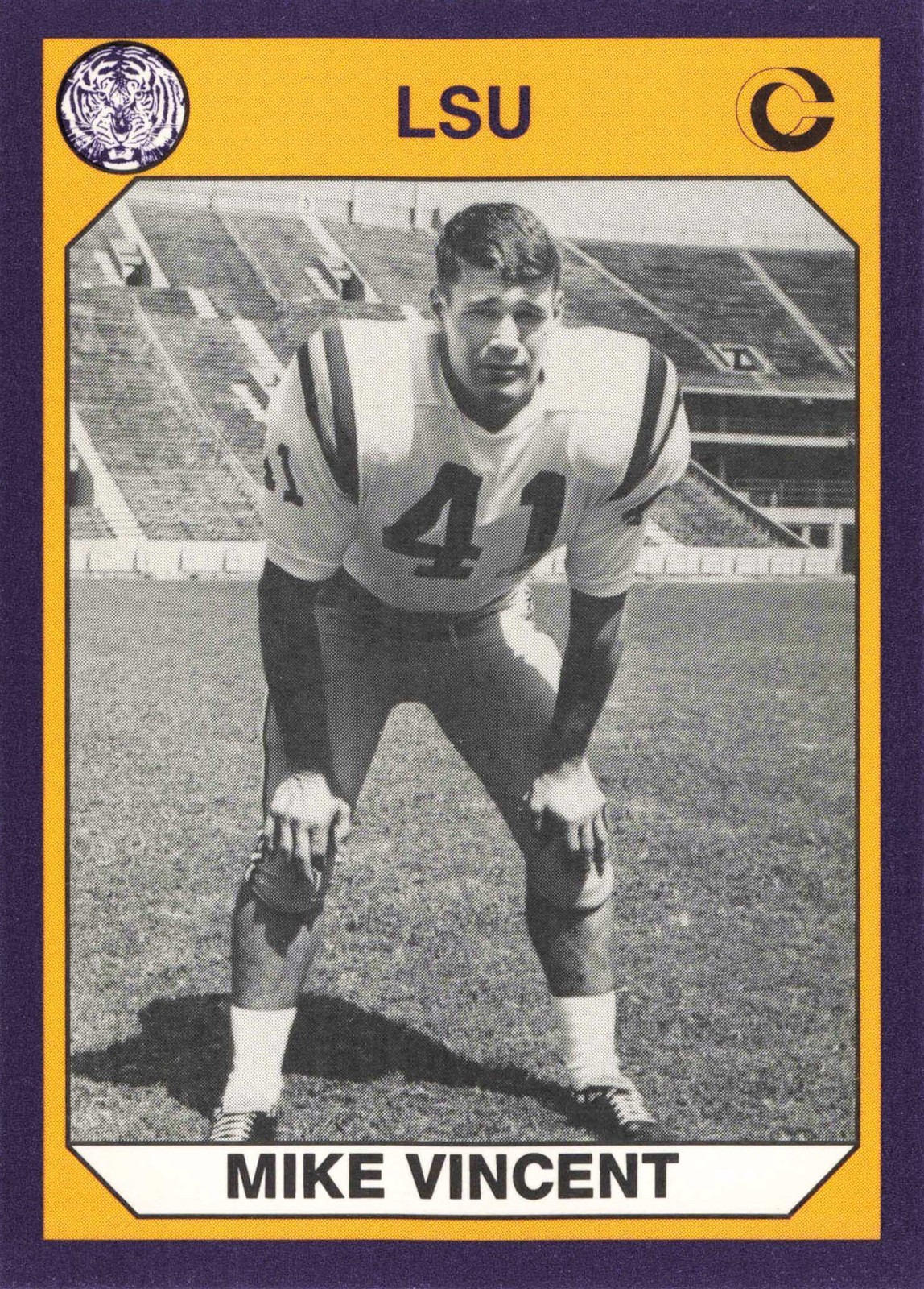 Mike Vincent 1990 Collegiate Collection LSU Tigers #139 LSU Tigers