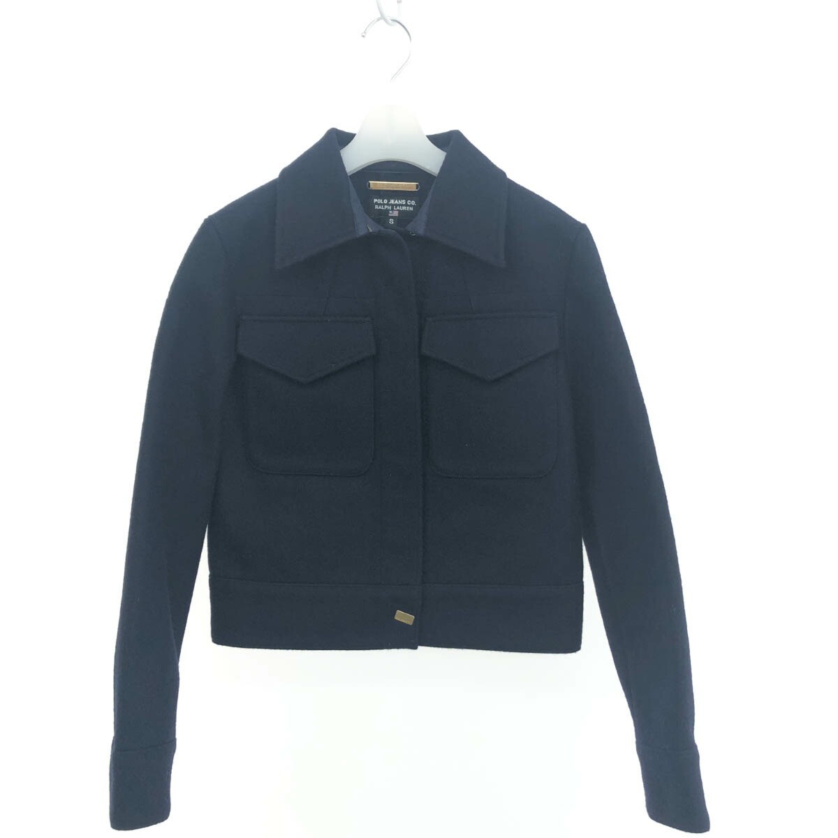 Polo Jeans Co. Wool Coat Women’s Navy Size S Used Outerwear