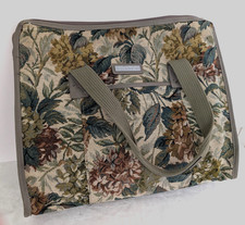Vintage Diane Von Furstenberg Floral Tapestry Weekender Duffel Travel Bag Taiwan