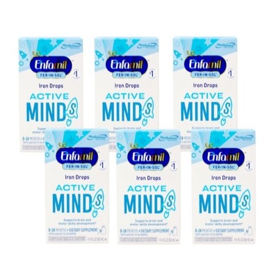 6 Pack- Enfamil Fer-In-Sol Drops 50 mL Each