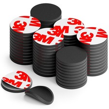 Hyper-Sticky Round Flexible Magnets with Adhesive Backing - 36pcs 0.8x0.08