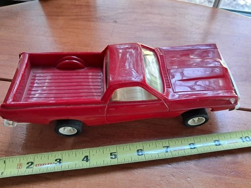 c1960s Tonka Plastic Yellow Ford Ranchero Truck Red Vintage Tonka Toys