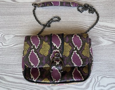 Longchamp Python Pattern Amazone Shoulder Bag Made In France
