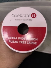 Celebrate It® Extra Wide Ribbon  5 1/2  Wide Sparkly White New