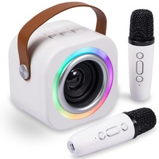 Mini Karaoke Machine for Kids with 2 Wireless Mics,TOP Singing Toys Birthday Gif