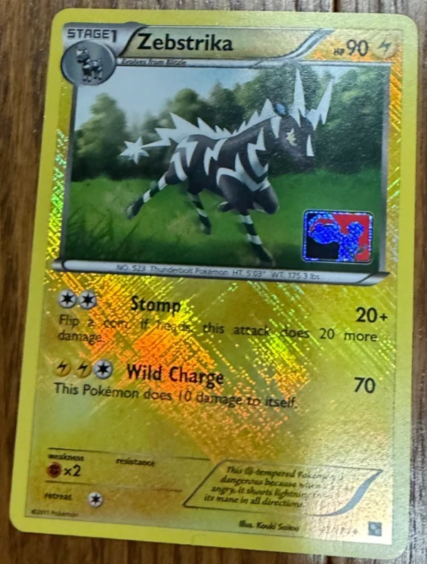 pokemon card zebstrika Pokemon Card Zebstrika AR 112/86 sv11W White Flare Japanese – GLIT Japanese  Hobby Shop main image 0
