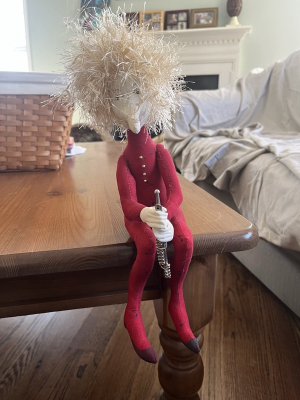 Plush Musical Notes Flute Doll Folk Art