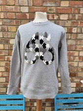 Moose Knuckles Jumper Hollyrood Bay Wool Stitched Logo Cotton Sweatshirt UK M