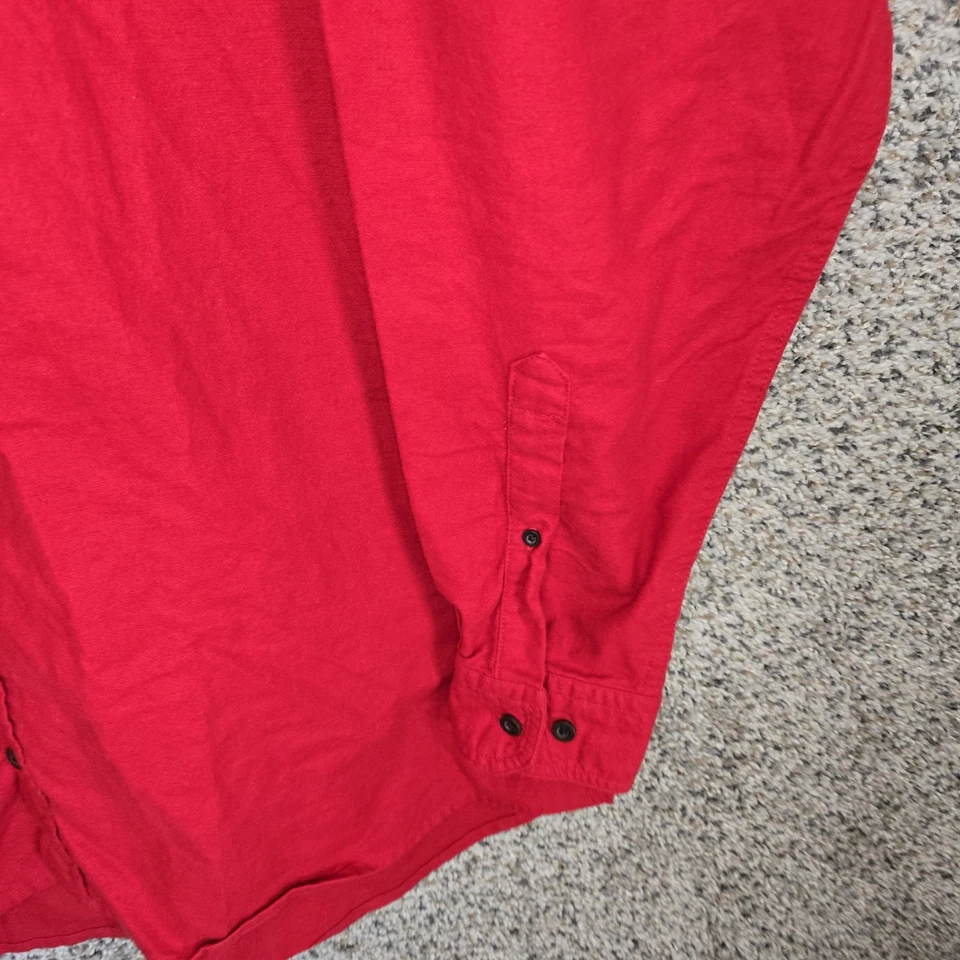 Redhead Shirt Mens 2XLT XXL Tall Red Button Up Long Sleeve Pockets Cotton Casual - Image 2 of 4
