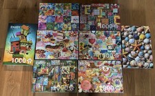 Lot Of 8 Enjoy 1000 Piece Puzzles - COMPLETE