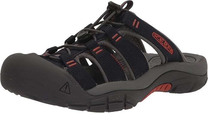 Nuovissimo sandalo KEEN uomo Newport punta chiusa slip on slide Bombay marrone US 7 5