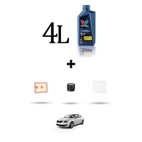 Hoffcar Wartungskit 3 Filter Und 4L ÖL FüR Skoda Octavia Iii 1.2 Tsi 77KW
