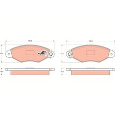 TRW GDB1321 Bremsbelagsatz für RENAULT KANGOO KC0 1 FC0 1 Bremse Bremsbeläge
